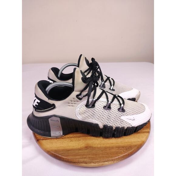 Nike Womens Free Metcon 4 Premium DQ4678-100 White Black Crossfit Size 9.5 - Picture 4 of 10
